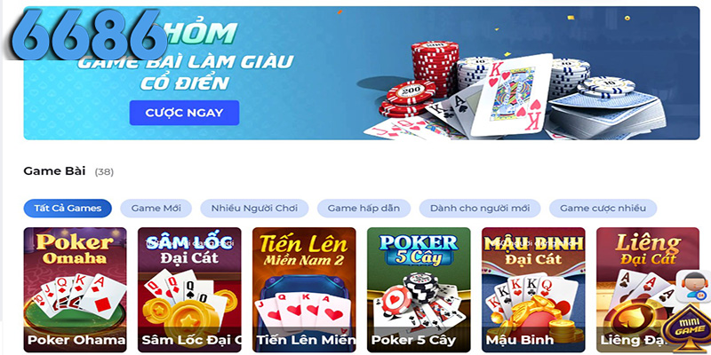 Casino online 6686 - Nơi quy tụ những game bài hay nhất